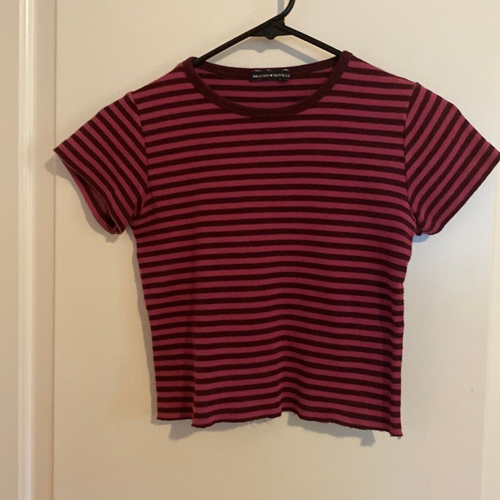 Burgundy stripe shirt